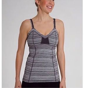 Lululemon Light Up Tank Top Grey Stripes